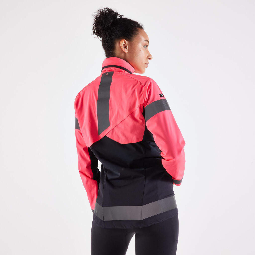 WOMEN JACKET KIPRUN WARM REGUL DAY AND NIGHT VISIBILITY PPE